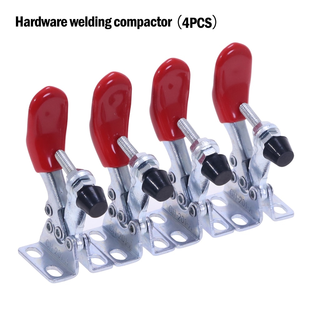 4Pcs-201A Horizontale Toggle Clamp Quick-Release Toggle Klemmen Set 27Kg Verticale Toggle Clamp Hand Clip tool