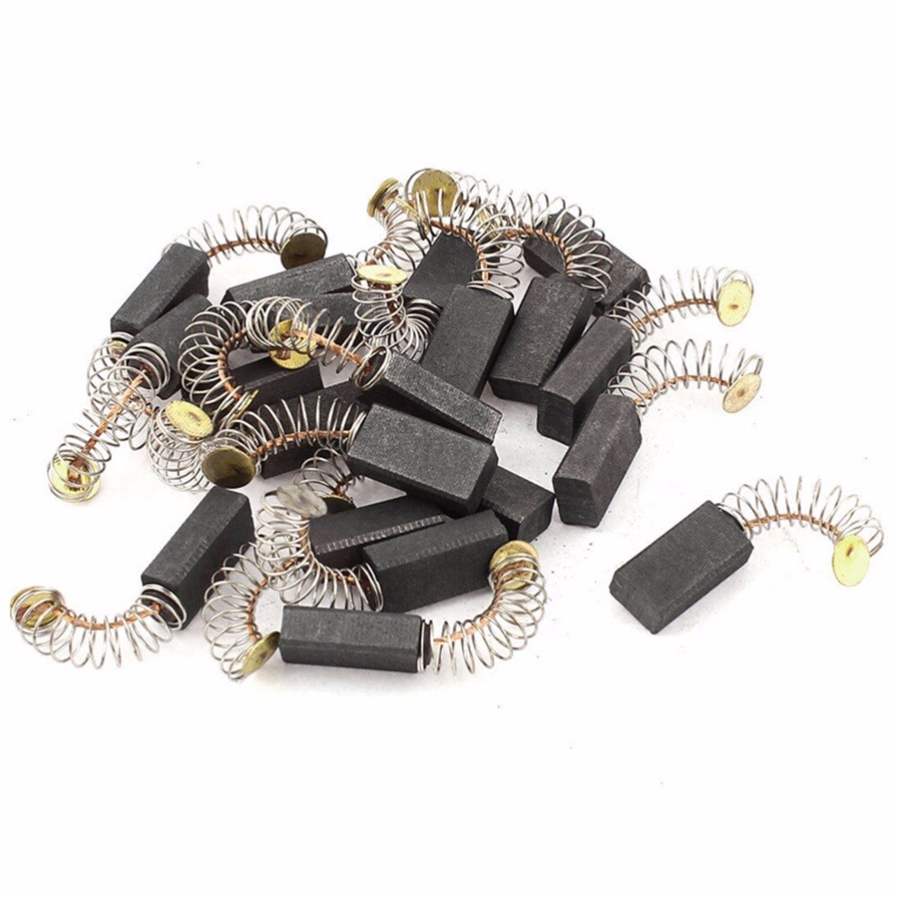 10Pcs Carbon Brushes Spare Parts Mini Drill Electric Grinder Replacement For Electric Motors Rotary Tool 6.5x7.5x13.5mm
