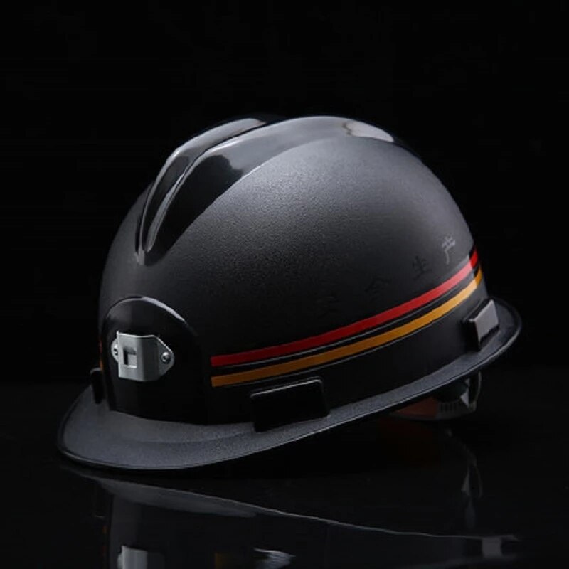 Casco de seguridad para mina subterránea, banda reflectante ABS mate, lámpara de minero portátil, casco de seguridad transpirable para trabajo