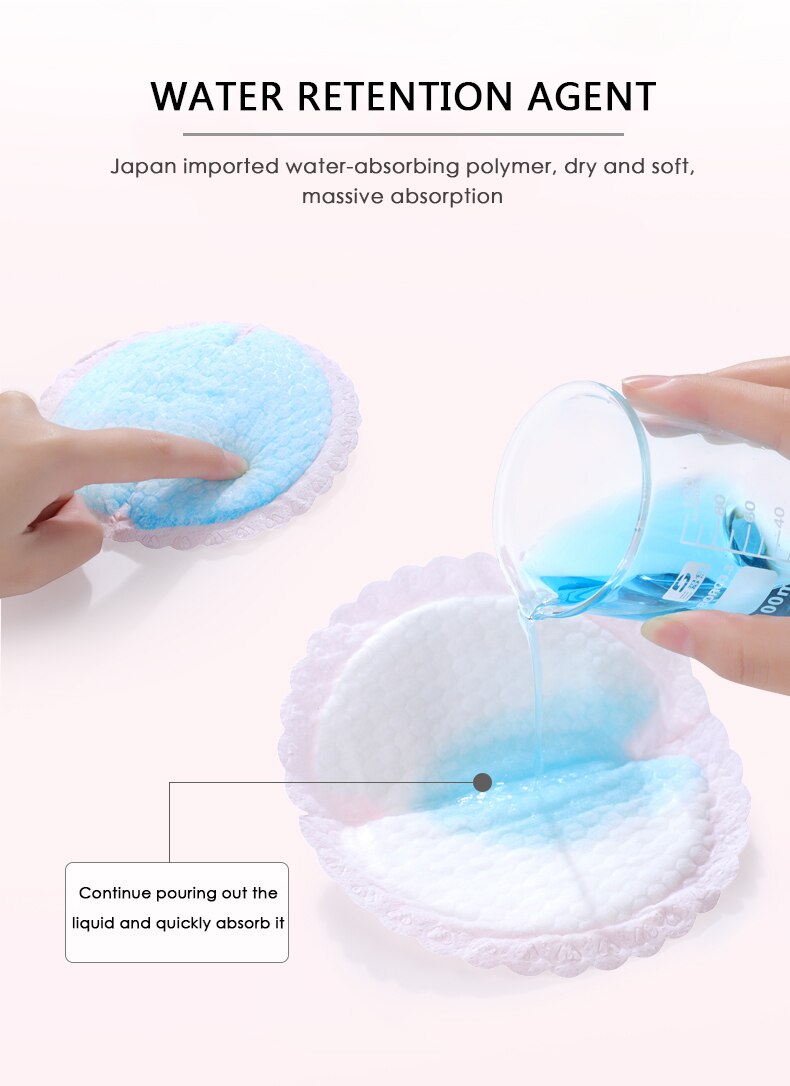 8pcs Breathable Nursing Pads Disposable Anti-overflow Breast Pad Filled With Milk Paste leak-proof Non-washable Milk Feeding Mat