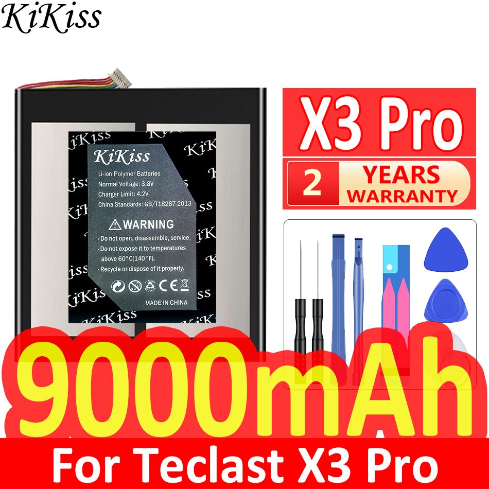 9000 mah kikiss hochleistungsakku  x3 teclast  x3 pro