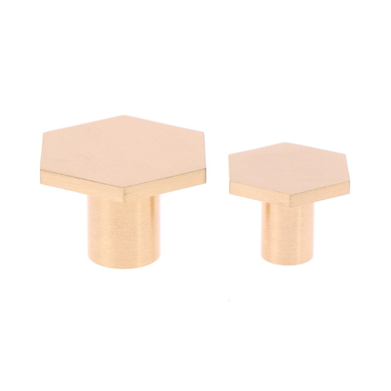 1 Stuks Gold Brass Hexagon Knoppen Kabinet Deurklink Dresser Lade Trekt Home Keuken Meubels Hardware Knoppen Kast