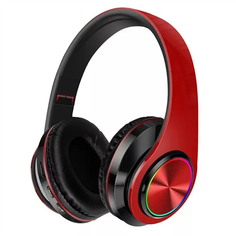 Transgraniczne słuchawki Bluetooth B39 Składany sportowy zestaw słuchawkowy UV Bezprzewodowe słuchawki douszne Podświetlane słuchawki stereo: green