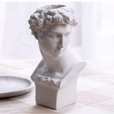Chic Resin Artemis Sculpture Flower Vase Artist Statue Makeup Brush Holder Desktop Pen Pencil Cup: Medici