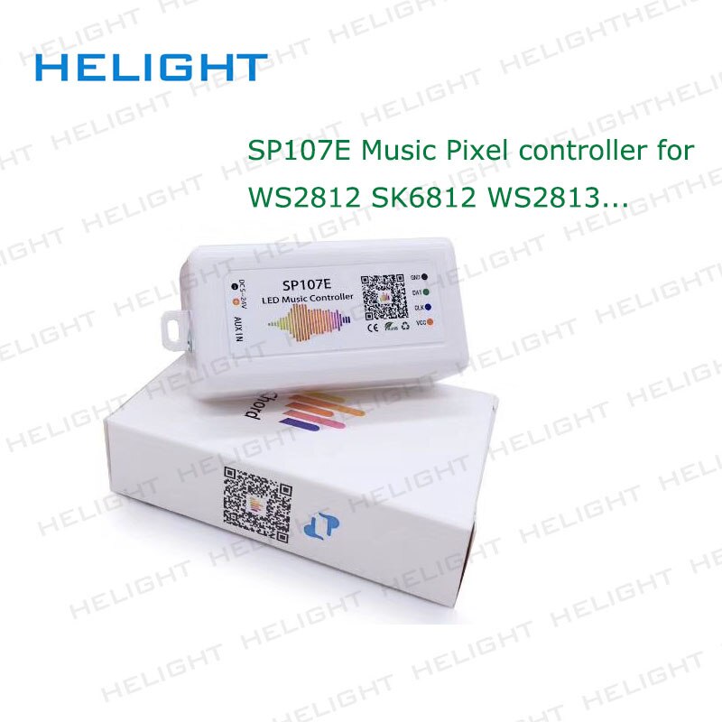 SP107E pixel IC SPI Music bluetooth Controller by phone APP For addressable strip WS2812 SK6812 SK9822 RGBW APA102 DC5-24V