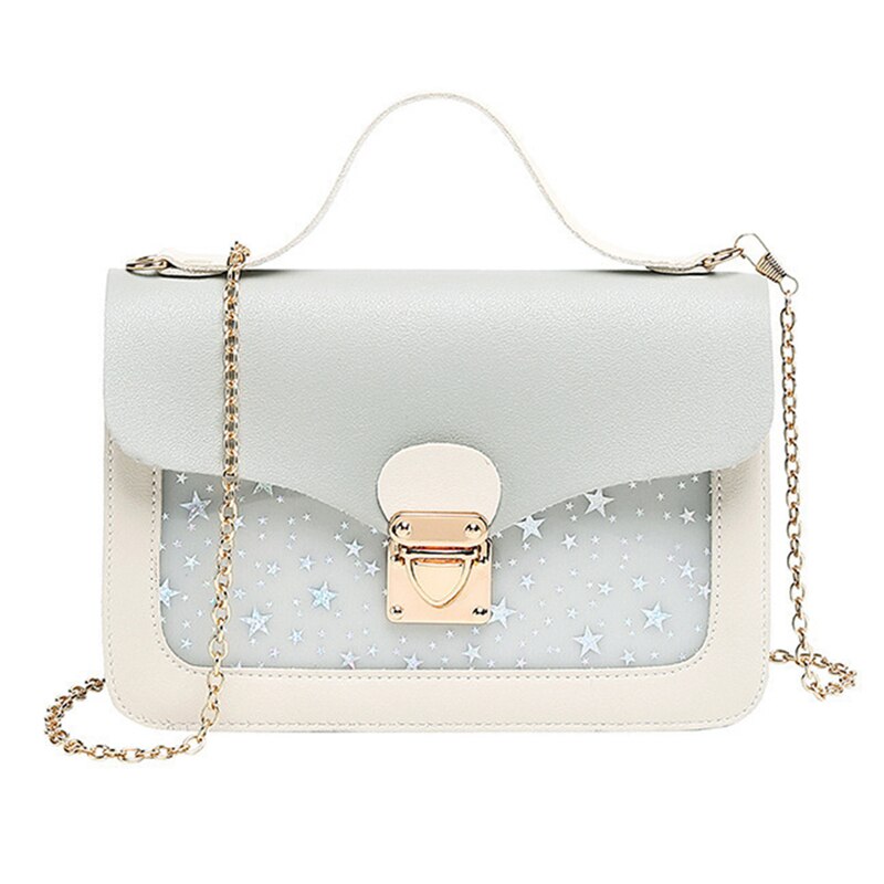Dames mini kleine vierkante rugzak schoudertas met sterrenpailletten messenger crossbody clutch portemonnee handtas 5 kleuren: Grijs