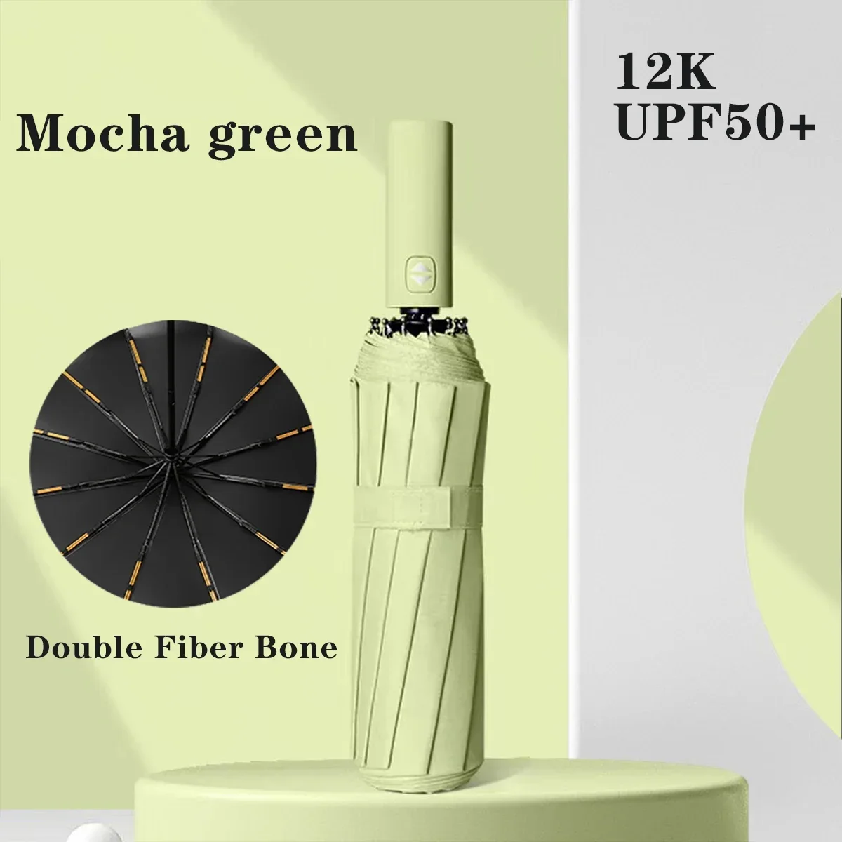 Restez protégé par tous les temps avec ce parapluie entièrement automatique 24 Sophia, plusieurs couleurs disponibles!: YELLOW