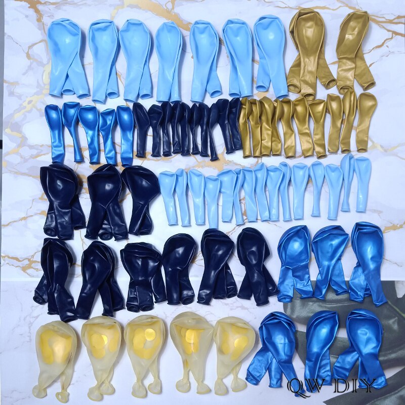 Navy Blue Gold Balloons Garland Kit Gold Confetti Kids Boys Adult Balloon Arch Birthday Baby Shower Wedding Party Decorations