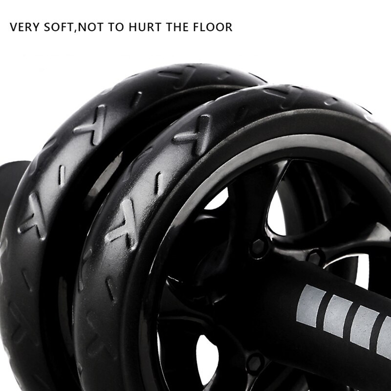 Black Ab Roller Geen Lawaai Buikspier Fitness Wielen Arm Taille Been Oefening Fitnessapparatuur Wiel Trainer