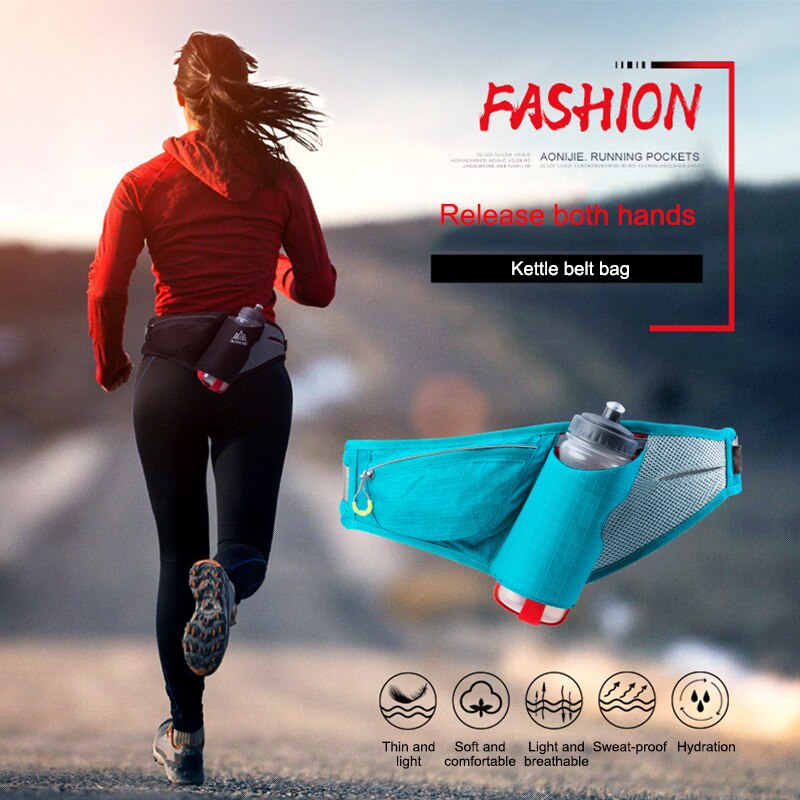 Marathon joggen fietsen hardlopen hydratatie riem heuptas heuptas heuptas hardlopen hydratatie riem draagbare waterfles heuptas