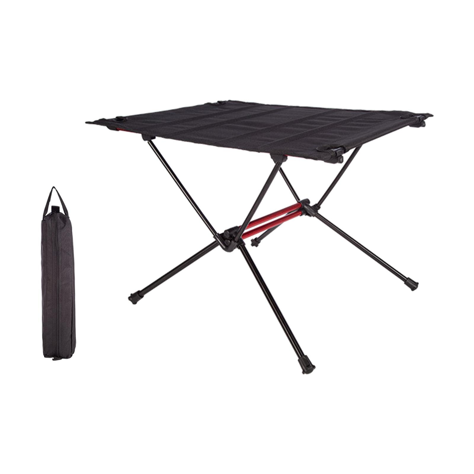 Camping Table Folding Table Aluminum Patio Furniture Waterpoof Fishing Beach Grill Cooking Station Desk Outdoor Picnic Cooking: Black