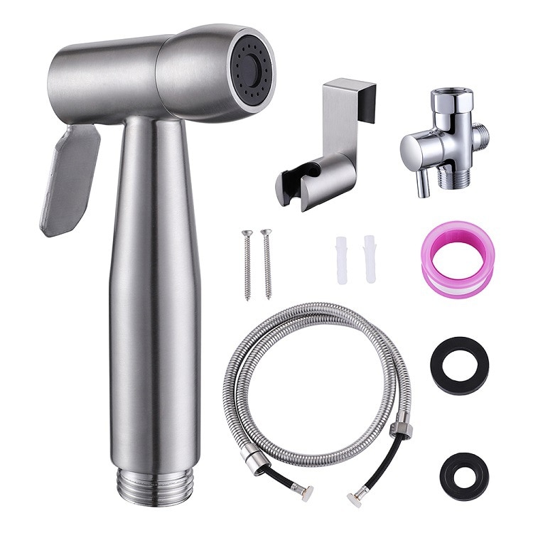 Stainless Steel Handheld Toilet bidet sprayer set Kit Hand Bidet faucet for Bathroom hand sprayer shower head self cleaning