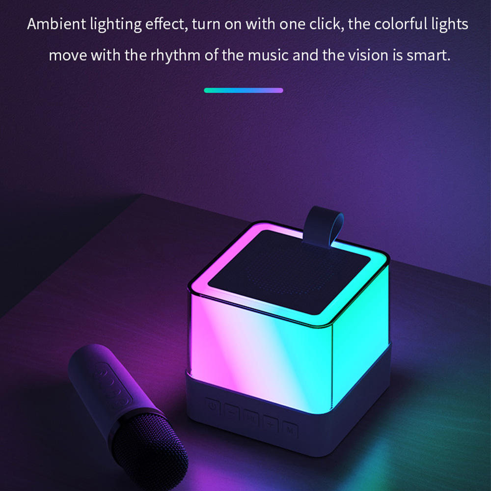 K18 bluetooth-høyttalere stereolyd hjemme ktv karaoke mikrofon sang bluetooth-høyttalermikrofon til låve