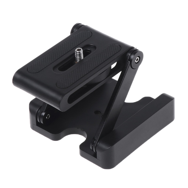 Z Flex Tilt Tripod Head Aluminum Alloy Folding Z Tilt Head Quick Release Plate Stand Mount Spirit Level For Phones Camera