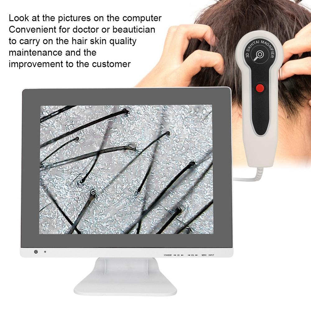 Portable Skin Test Analyzer Household Scalp Hair Follicle Oil Dandruff Detector Analyzer HD Face Skin Pigment Tester Microscope