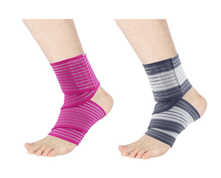 1pc70cm Enkel Ondersteuning Spiraalvormig Gewikkelde Bandage Volleybal Basketbal Enkel Orotection Verstelbare Elastische Bands Sport Veiligheid Brace