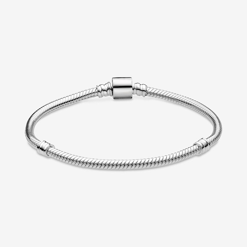 100% 925 Sterling Silver Barrel Clasp Snake Chain Bracelet Sterling Silver Jewelry Birthday Women