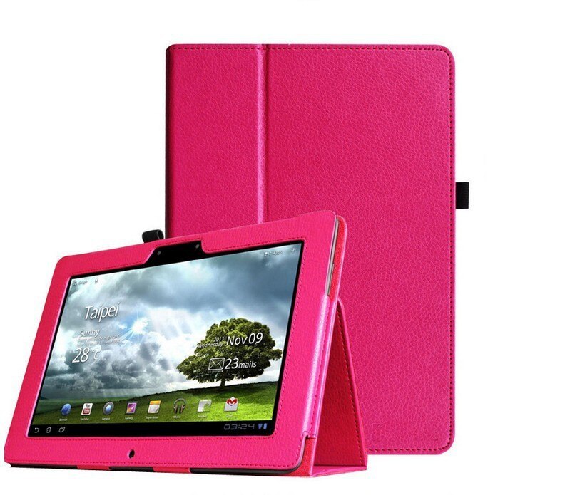 Funda de cuero para tableta Asus, cubierta de cuero para Asus, Memo Pad FHD 10, ME301T, ME302, ME302C, ME302KL, 10,1 pulgadas: Rose