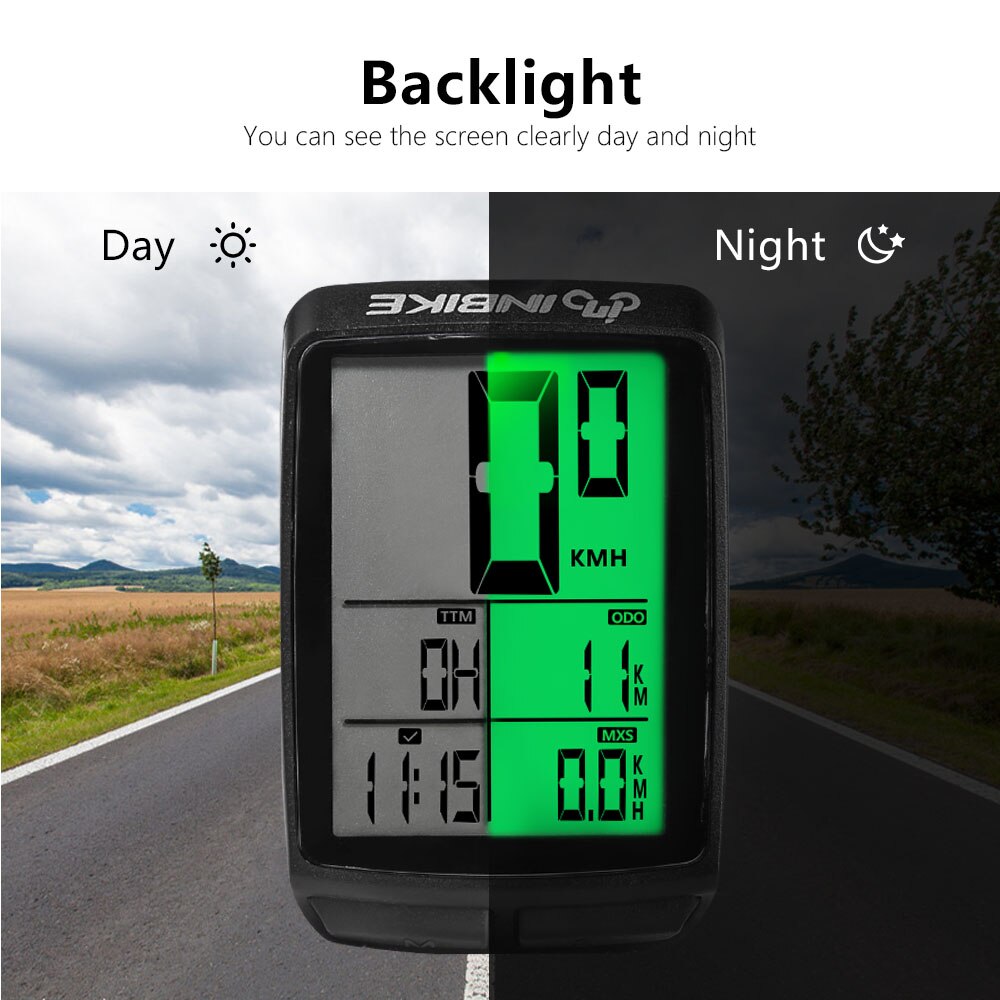 Waterproof Bicycle Computer Wireless Bicycle Speedometer Mountain Bike Stopwatch Accessories for Bike 2.1 inch Cyclocomputer