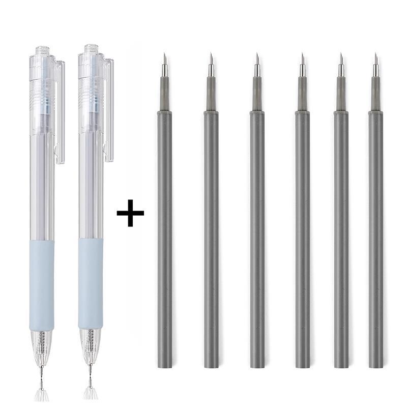 Set Paper Cut Knife Pen Refill Set Art Utility Knife Scrapbook Cutting Tool Precision Sticker Washi Tape Cutter DIY Craft: plum