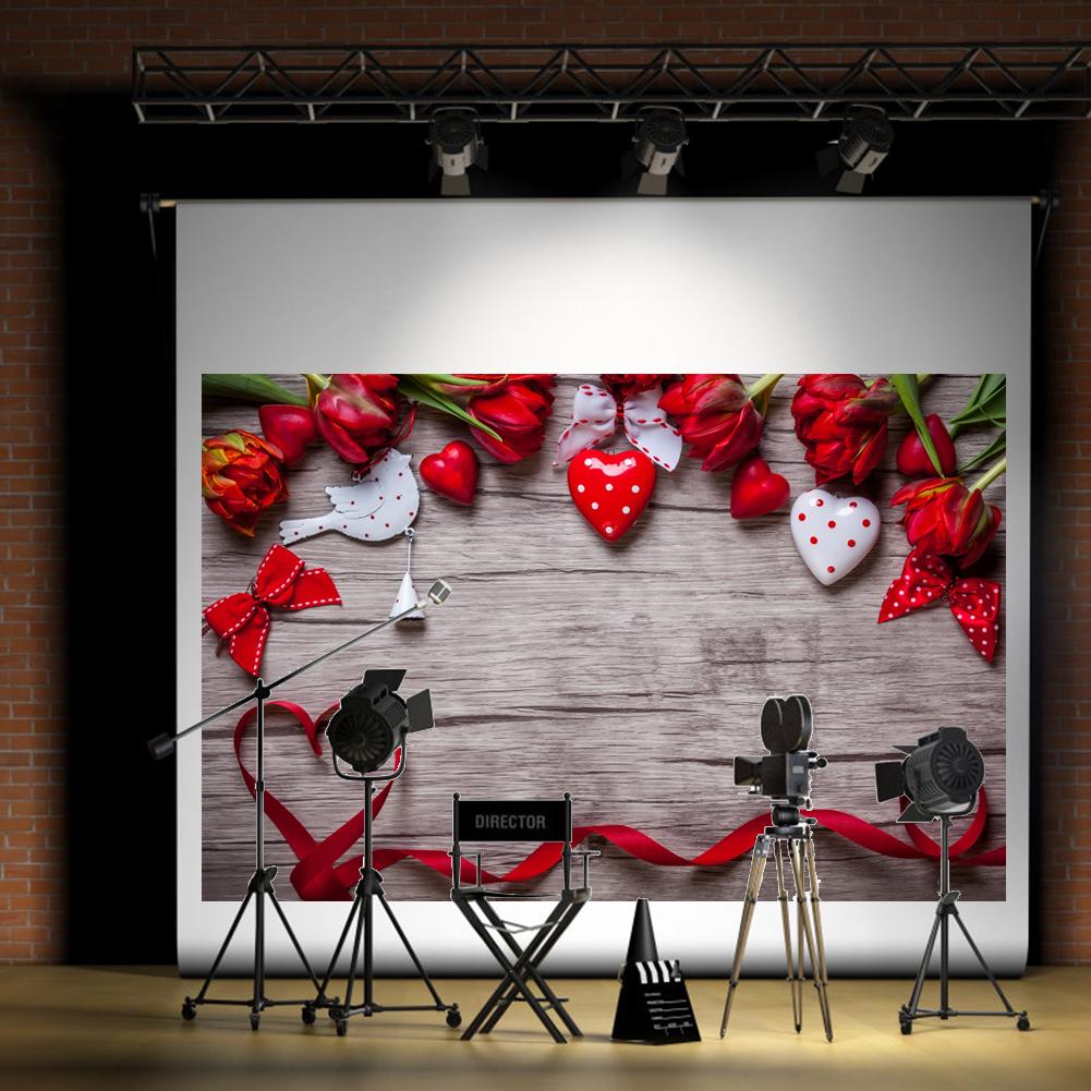 Rose Love Heart Photography Background Wedding Backdrop for Valentines Day