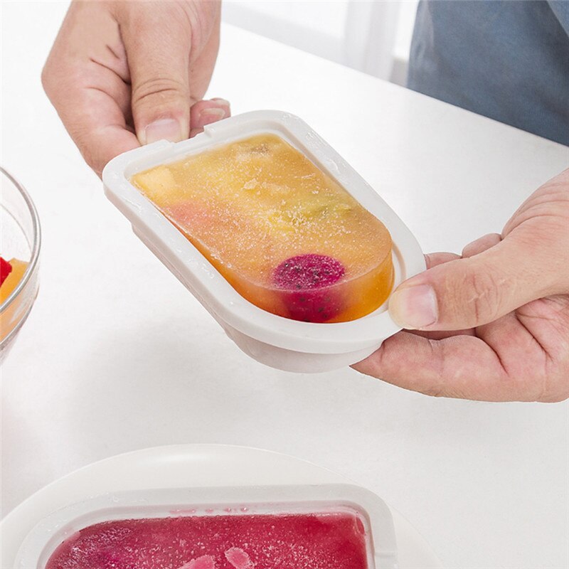 Freezer silicone ice cream tubs Mold Bar Making Tool Juice Popsicle Summer DIY Molds Children Pop Tray Ice Cube Maker Ice Cream