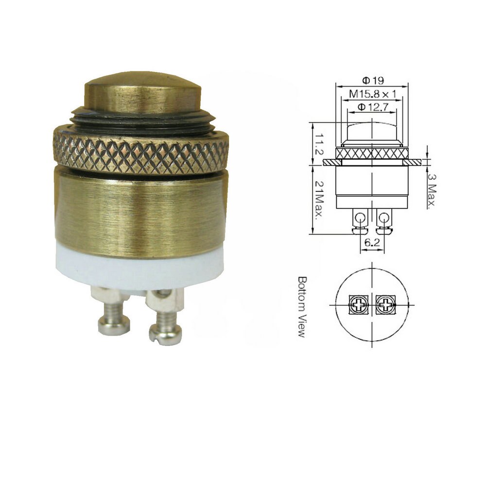 16mm momentan Durcheinander Metall drücken-Geschmack Tür Glocke Schalter ELEWIND Türklingel Geschmack