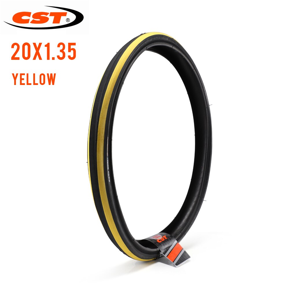 Cst Vouwfiets Band 20X1.35 32-406 60TPI Mountainbike Banden Mtb Ultralight 240G Fietsen Banden pneu 20 50-85 Psi Team: yellow  1 pcs