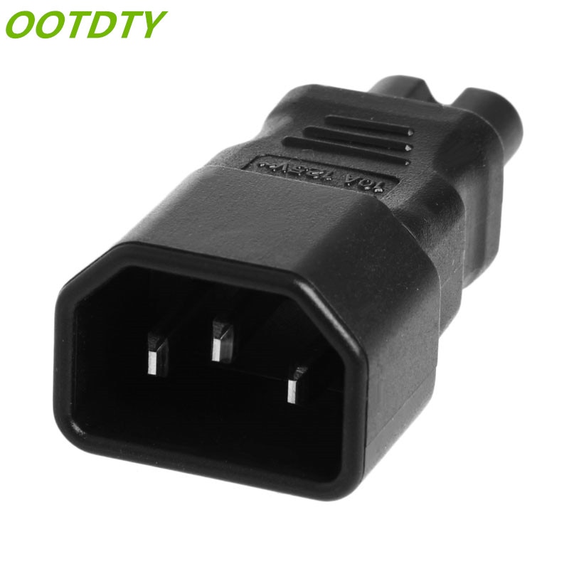 OOTDTY IEC 320 Ketel 3-Pin C14 Mannelijke Om C7 Vrouwelijke Power Converter Adapter Plug-Socket