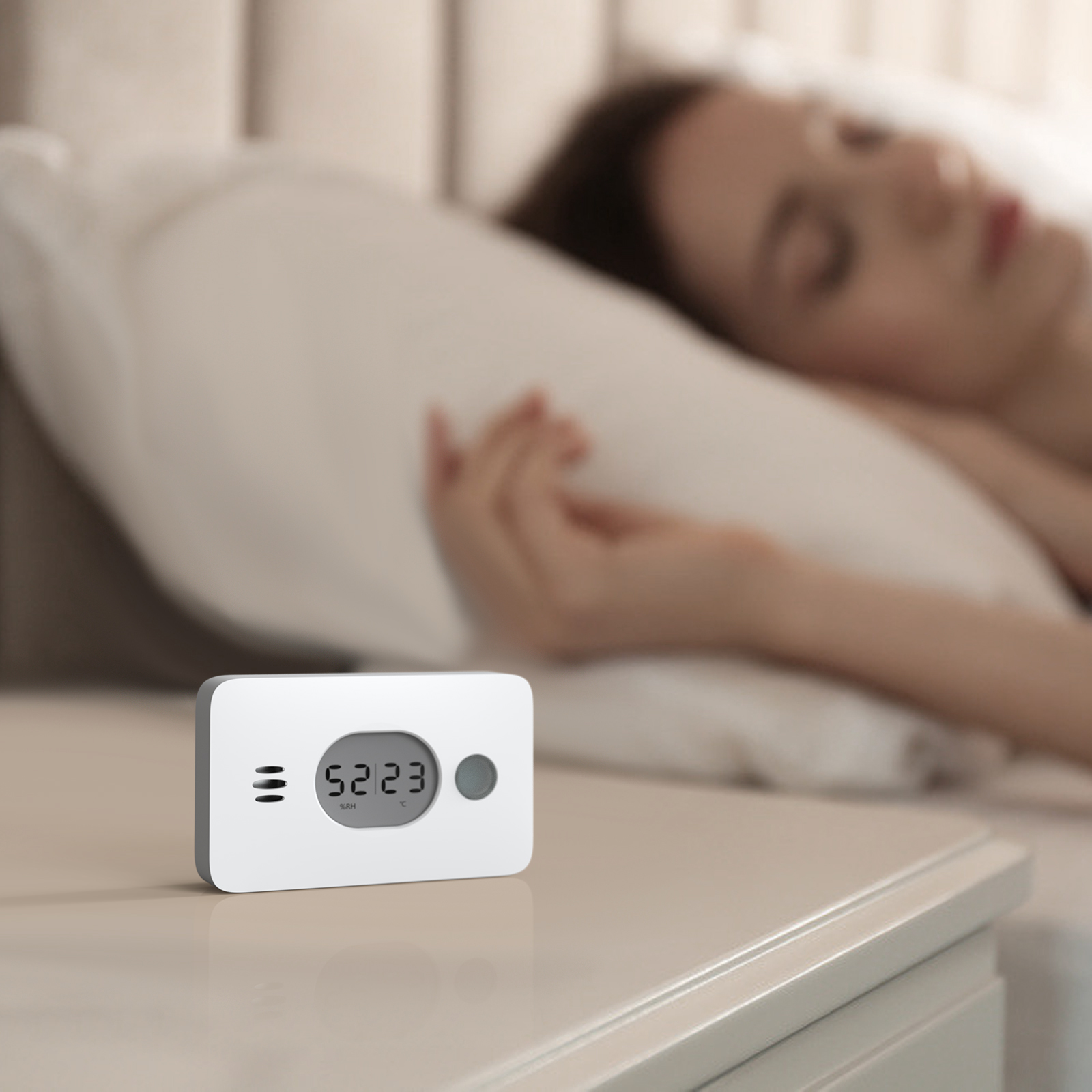 3-in-1 koolmonoxidedetector met temperatuur en vochtigheid Digitaal scherm Draadloze CO-detector Home Security Protection CO-alarm