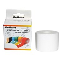 Skiën Gezicht Plakken Katoen Kinesiologie Tape Sport 5 cm X 5 m Spier Tape Waterdichte Protector Kniebeschermers Sport Tape skiën Gezicht Plakken: WHITE