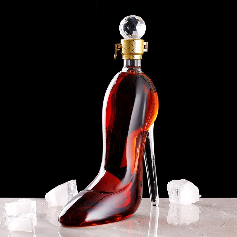 Wine Bottle Glass Wine Container Vodka Wine Container High Heels Decanter