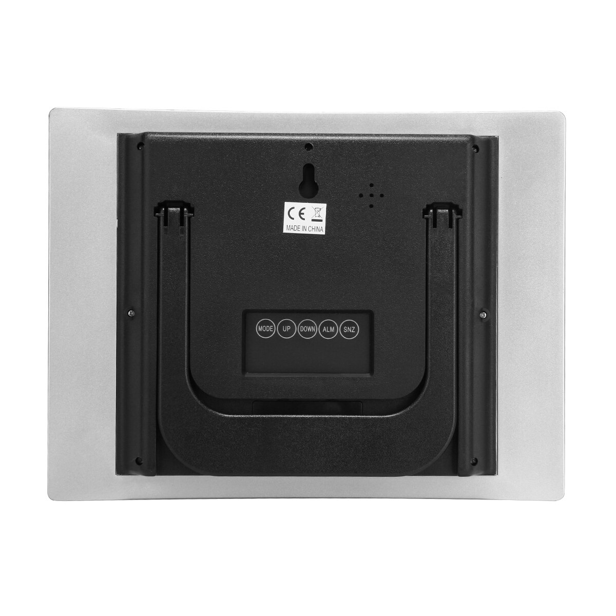 Digital Temperature Wall Clock Digital LCD Display Wall Alarm Clock Calendar Function 12/24 hour Display for Home Office Decor