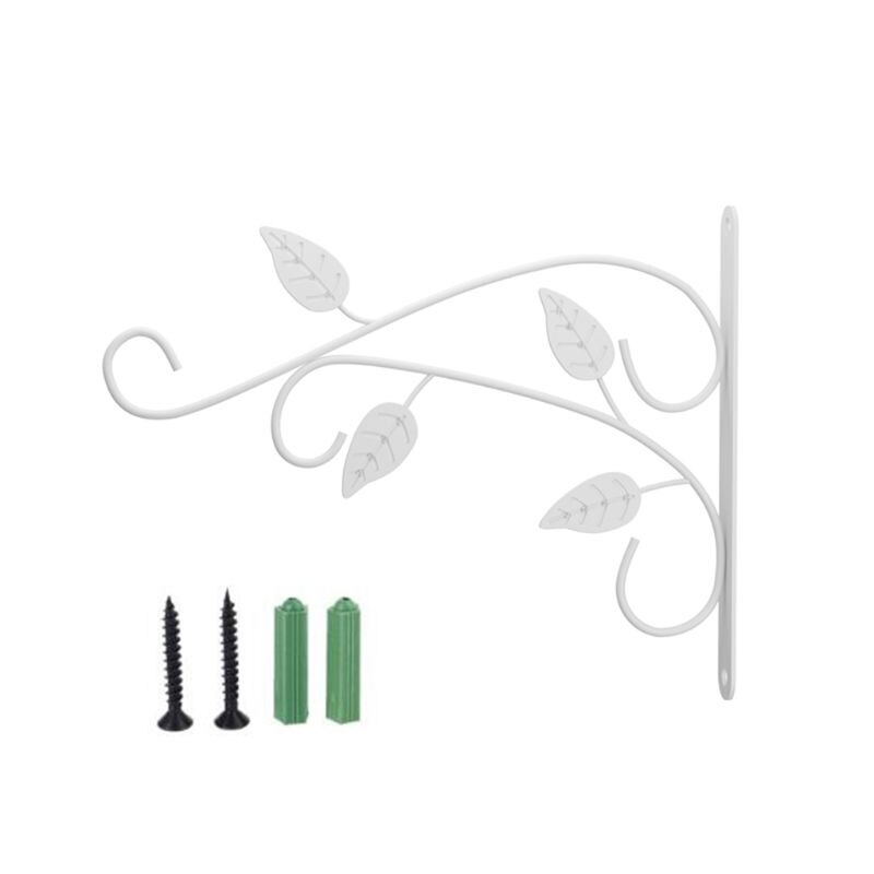 Wrought Iron Wall Mounted Hanging Basket Hook Plant Flower Pot Hanger Decoration