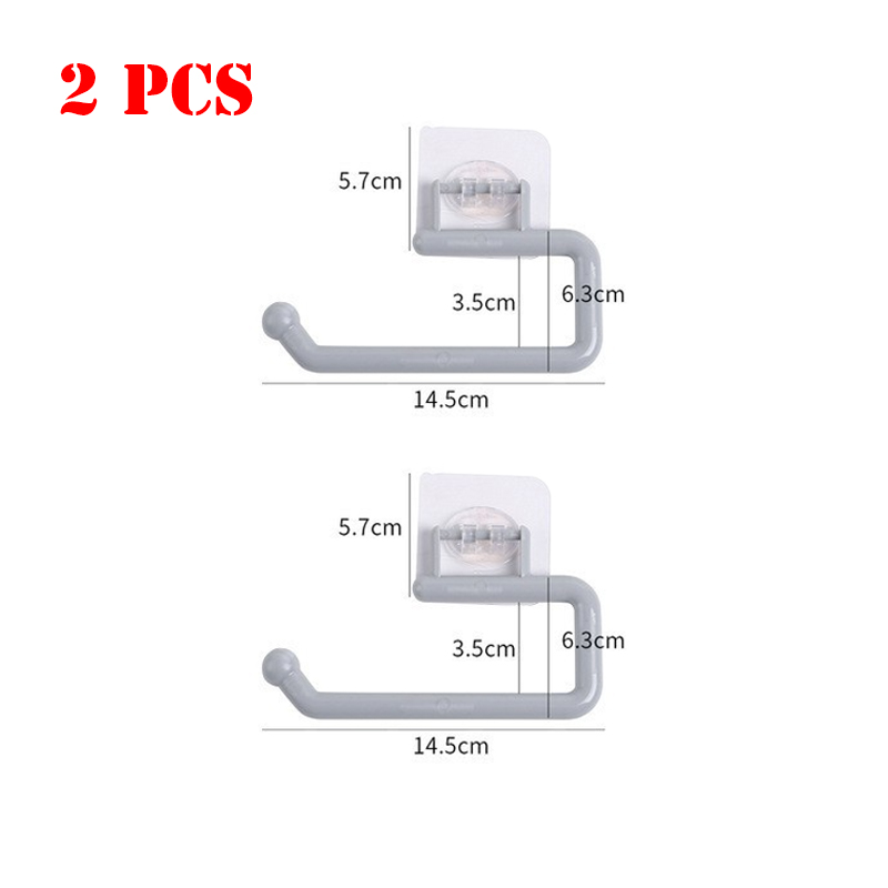 Soporte de papel higiénico para el baño, soporte de almacenamiento de 1/2 piezas, gancho de pared para cocina, organizador del hogar, accesorios de baño: Multicolor