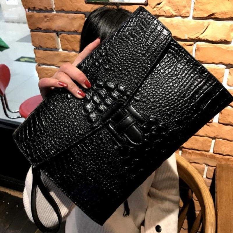 Neue Frauen Krokodil Messenger Tasche Leder Hülle Tasche Kleine Schulter Tasche Für Weibliche Vintage Schulranzen Kupplung Handtasche