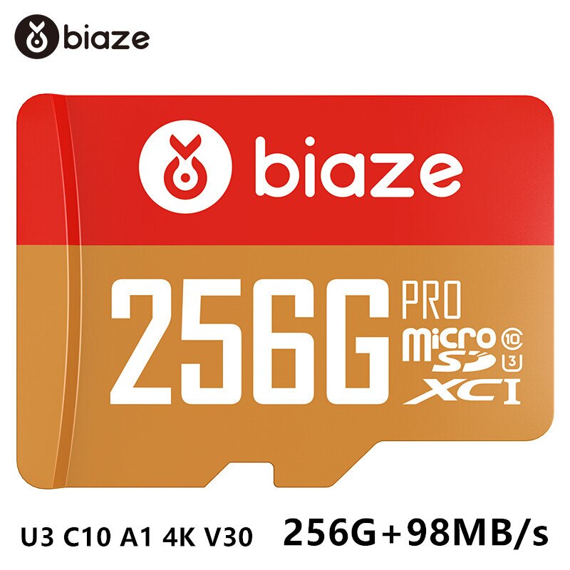 Biaze USB-C Card Reader 16G 32G 64G 128G 256G TF Card OTG Memory Card Adapter for Laptop Phones Type C Micro SD Card Reader C10: Class 10  256G