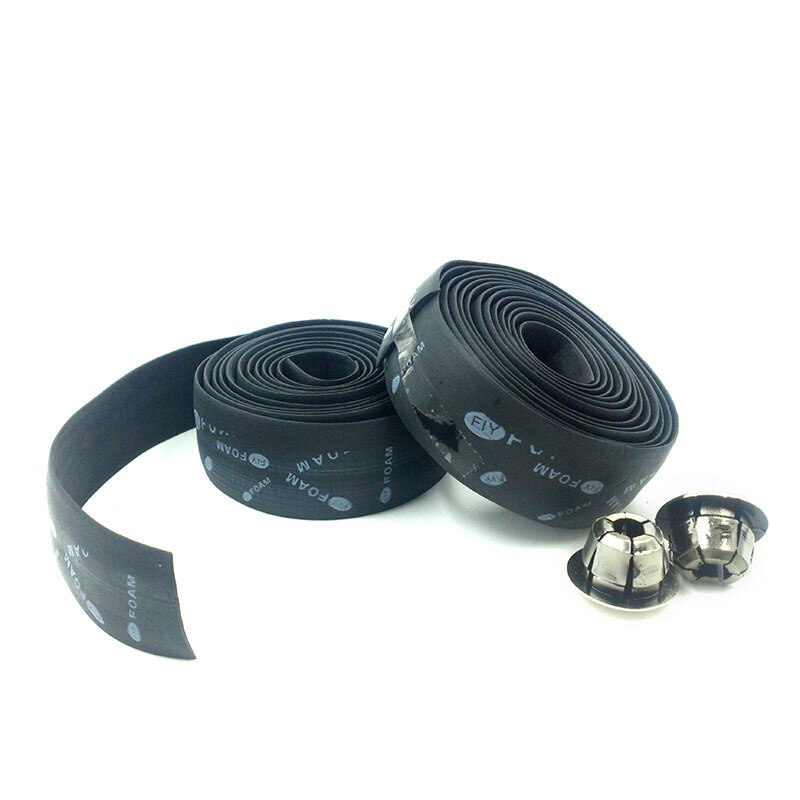 1 stks Zwart/Blauw Fietsen Handle Belt Fiets Cork Stuurlint Wrap + 2 Bar plug