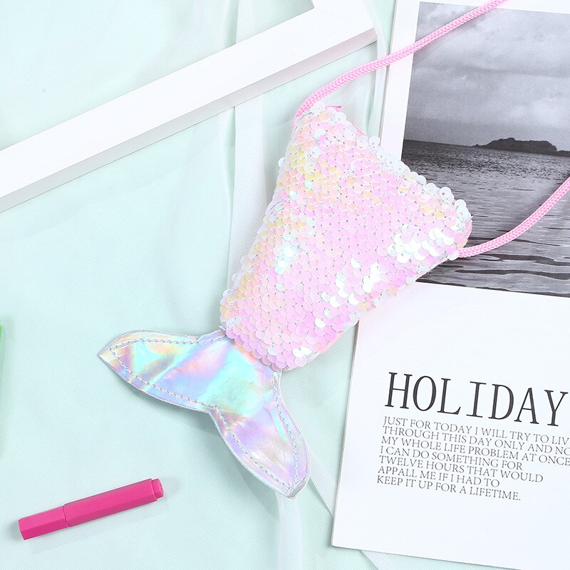 Kerst Decoratie Elegante Ms Mermaid Tail Lovertjes Portemonnee Meisje Messenger Bag Sling Kaart Tas Portemonnee Nul Kinderen: 4