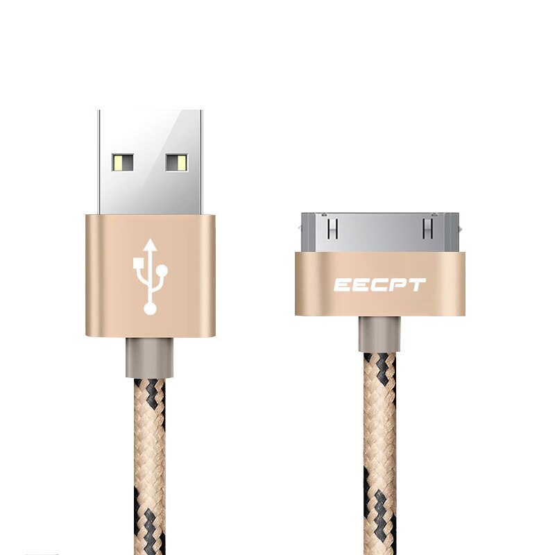 EECPT 30 Pin USB Kabel voor iPhone 4 S 4 S 3GS iPad 1 2 3 iPod Nano iTouch Charger kabel Data Sync Draad Snel Opladen Cord Adapter: Gold / 1.5 m