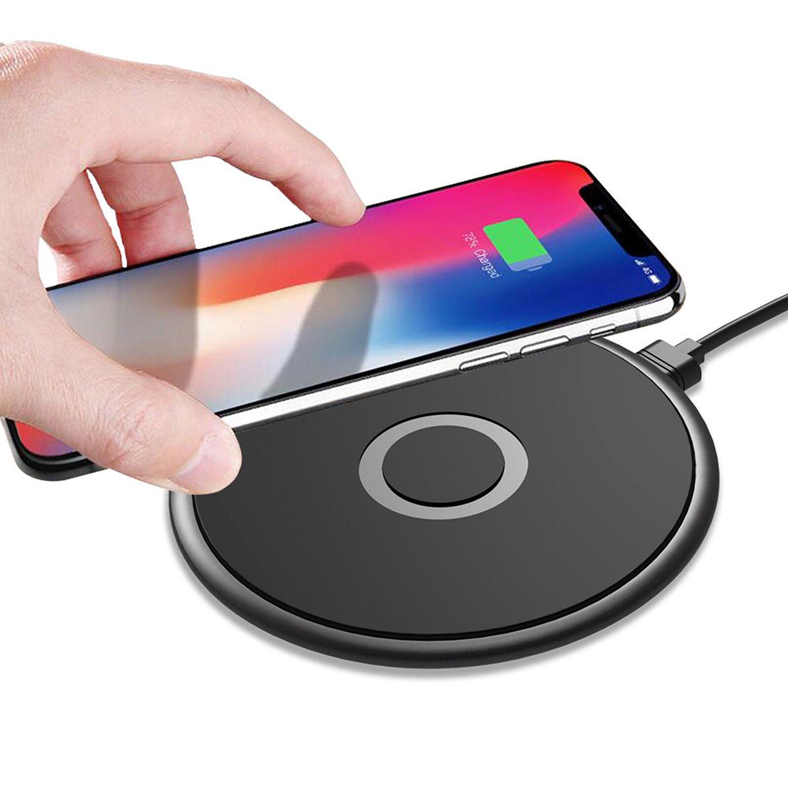 Fast Charger Wireless Charger Fast Charger Wireless Charger Pad 1.5M Qi 2. 7.5W+10W+5W Black Type-C Compatible Wireless Charger
