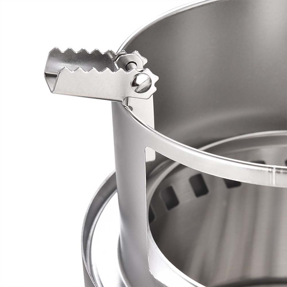 Camping Furnace Wood Stoves Portable Picnic BBQ Stoves Cross Border AT6319/AT6318 Windproof Cooking Stainless Steel Wood Burner