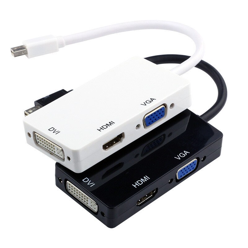 3In1 Thunderbolt Mini Dp Naar Hdmi Vga Dvi Adapter Kabel Converter 1080P Displayport Voor Macbook Pro Air Projector camera