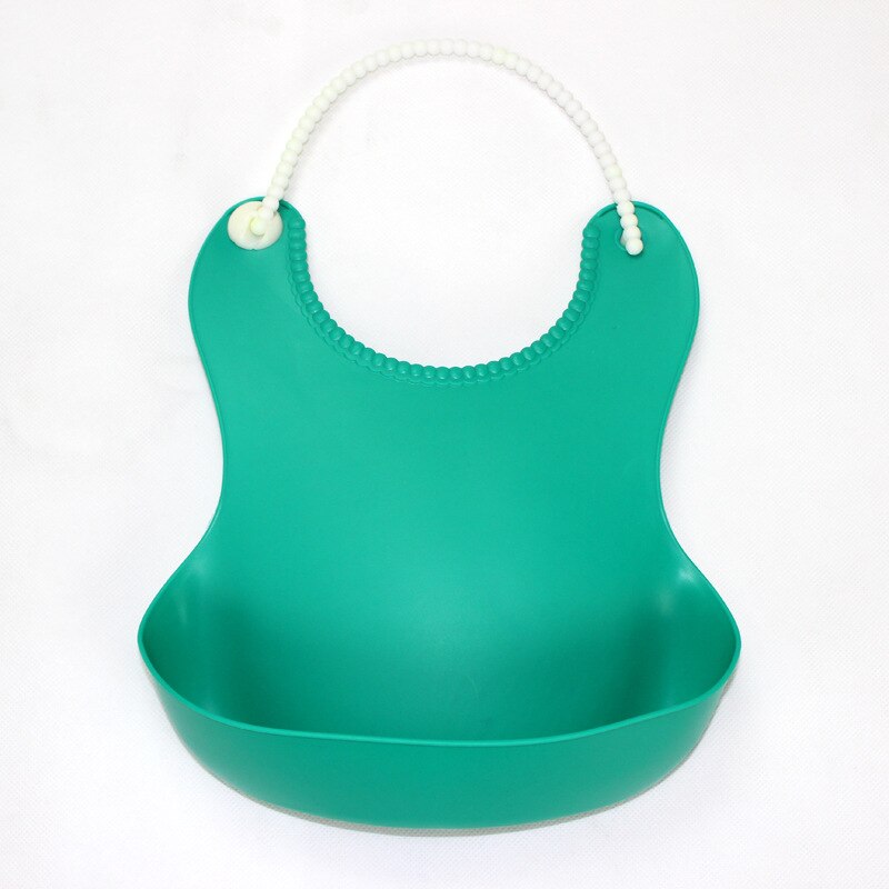 Washable Silicone Baby Bibs Waterproof Bibs Baby Boy Girl Apron Feeding Baby Bibs Burp Cloths for Children Feeding Care: Green