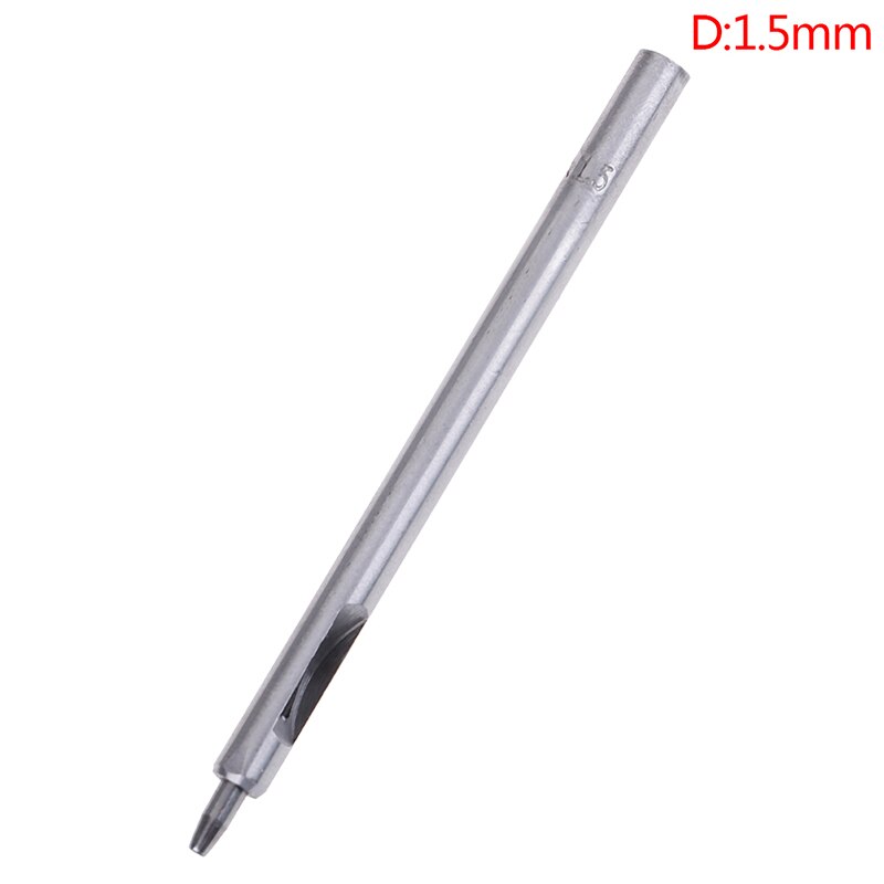 DIY Handmade Round Hollow Drilling Leather Punching Tools Belt Punches Handicraft Puncher Leather Tool 0.5mm-2.5mm: 1.5mm