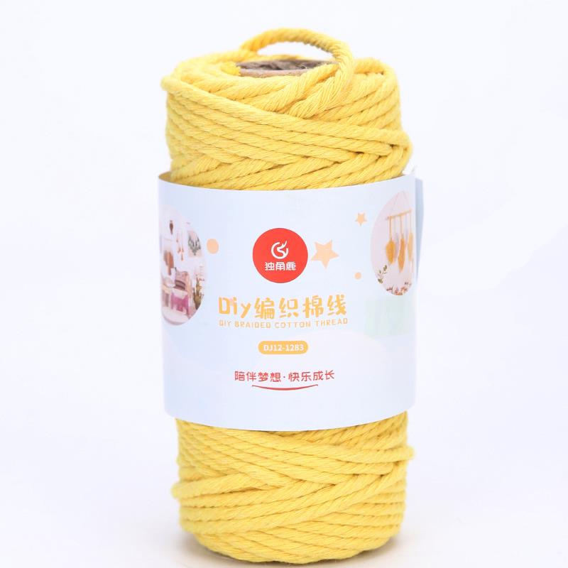 Fil de corde coloré 100% coton torsadé style Boho, 3mm, pour macramé, Parachute, bricolage, artisanat de Scrapbooking à la maison: 03
