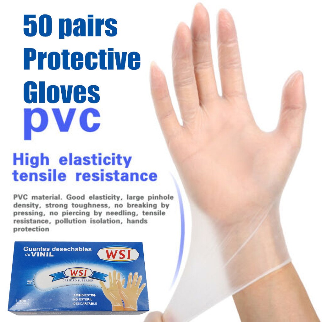 50 Pairs Rubber Comfortable Disposable Mechanic Nitrile Gloves Exam Gloves clean tool for woman man Safety Gloves