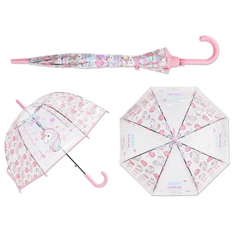 Transparente Dach Ahorn Blätter Sonnenschirme Kreative Sakura Regenschirm Karikatur Katze Regenschirme Niedlich Vogel KäFeige: Rosa