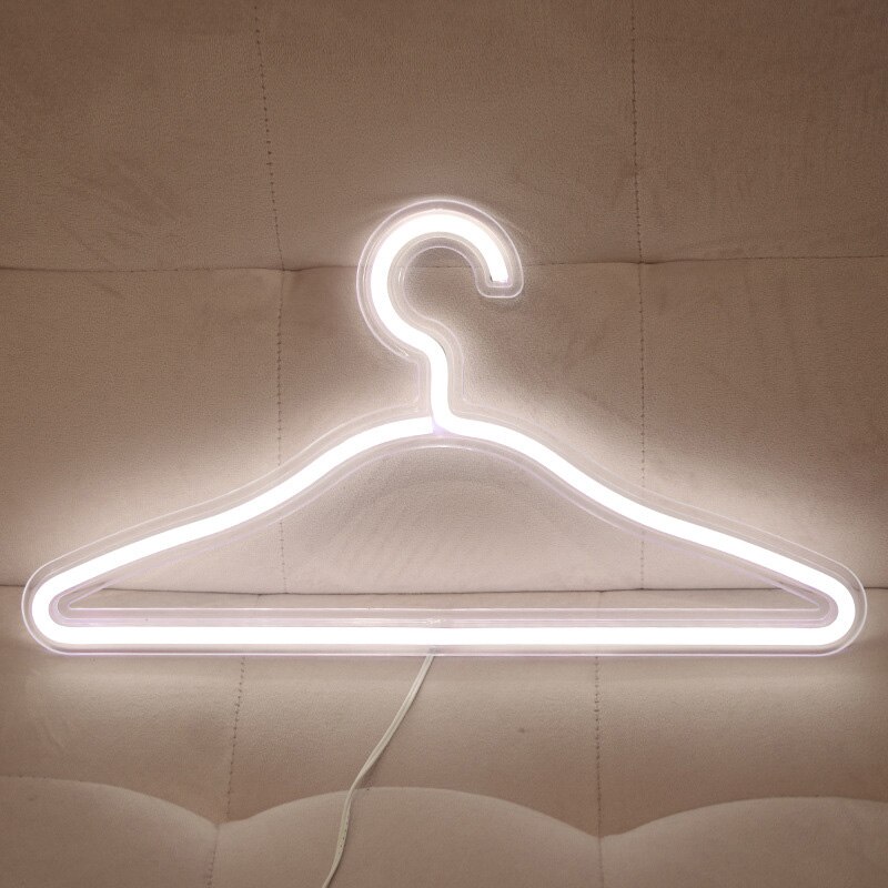 Led hanger forma luz de néon quarto casa festa decoração do casamento lâmpada de néon para o natal holliday grils presente néon luz da noite