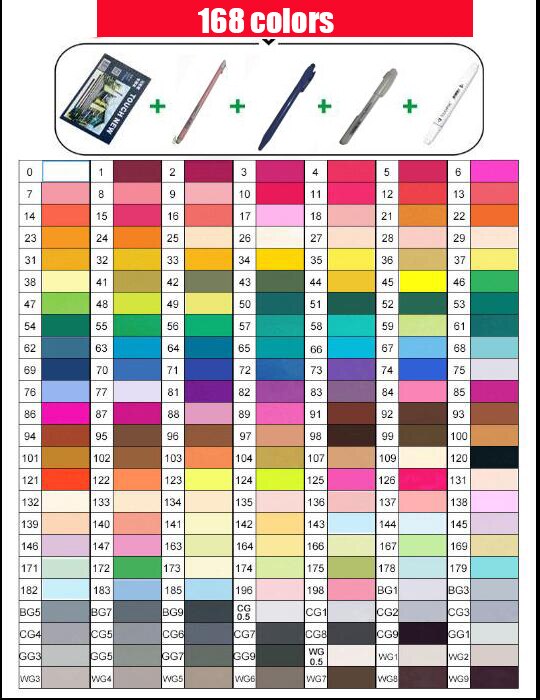 TouchFIVE 30 40 60 80 Farbe Marker Manga Zeichnung Grandado